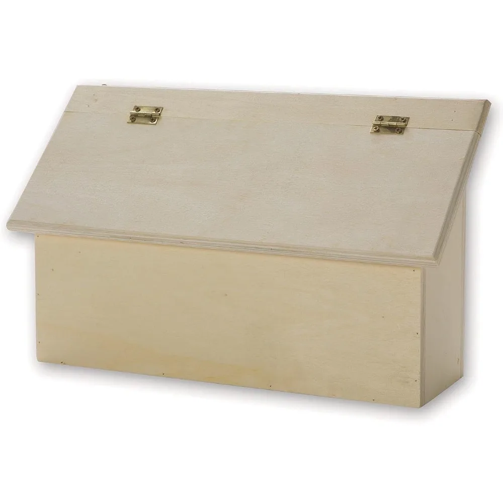 

Незаконченный деревянный почтовый ящик, готовый к украшению краски или пятен, идеально подходит для детских игр и настенного крепления, 12 дюймов Ш x 3,5 дюйма Г x 8 дюймов В