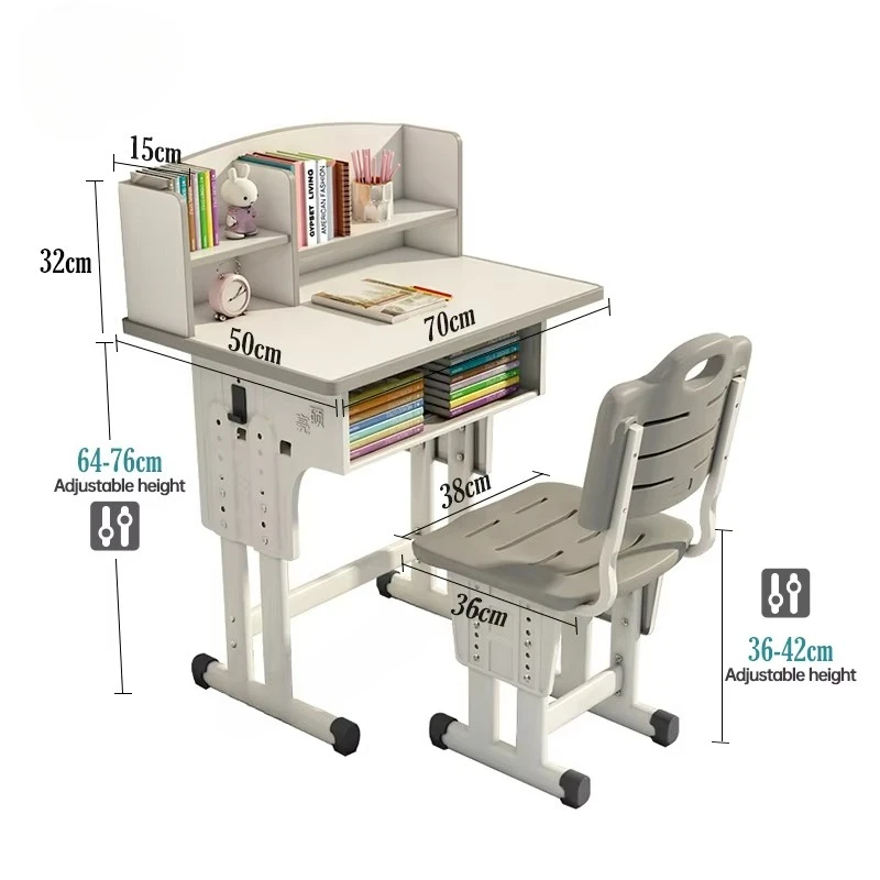 

Height Adjustable Plastic Seat School Desk and Chair Set Student Furniture Wholesale Original Manufacturer Direct Sale