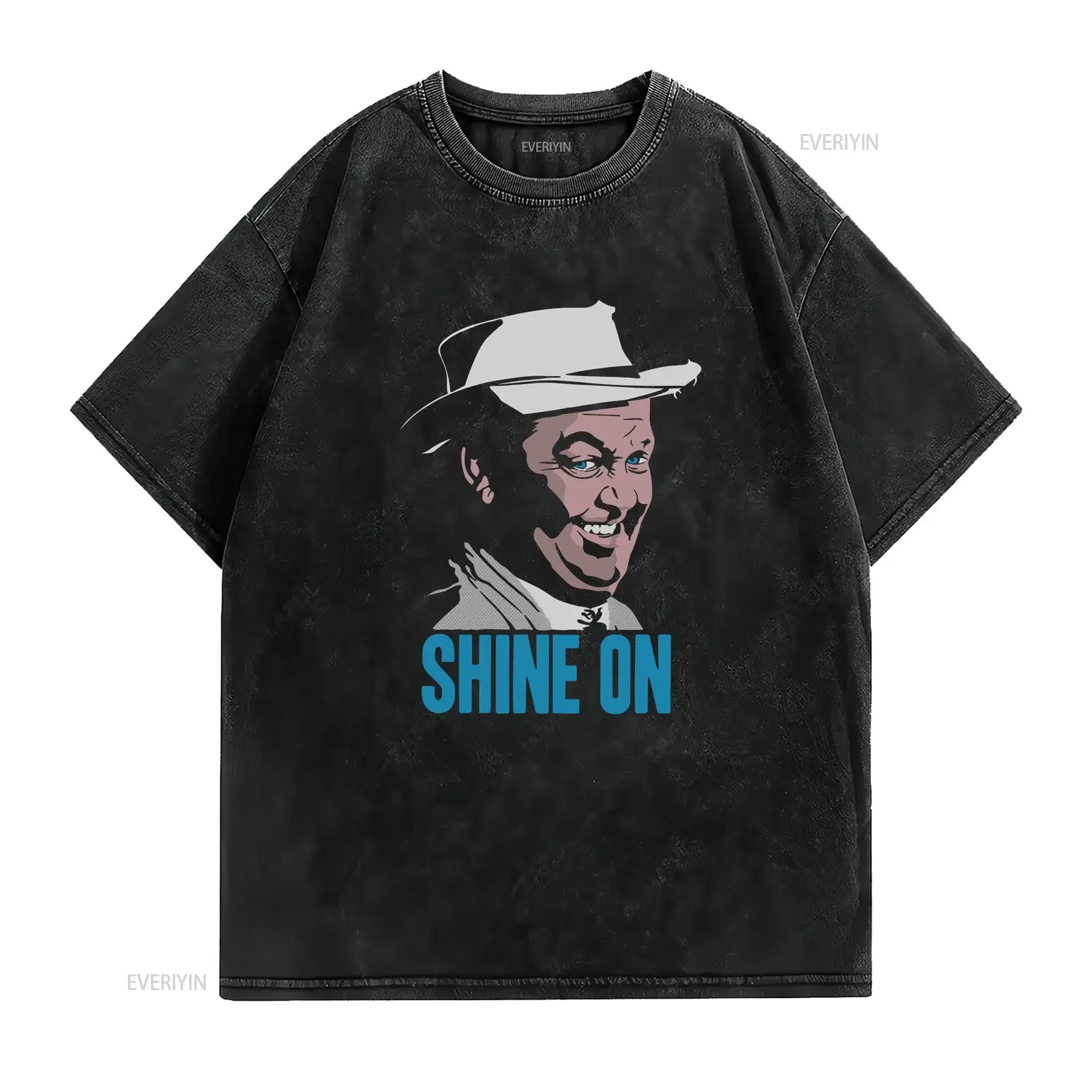 Andy Griffith Show Shine On T Shirt Mens Licensed Classic TV Otis Black vintage Washed Stretched Unisex Top For Everyday Wear