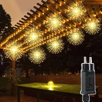 600/1200 LED Starburst Lights LED Firework Lights Outdoor Christmas Copper Wire Hanging Fireworks Fairy Lights with Remote