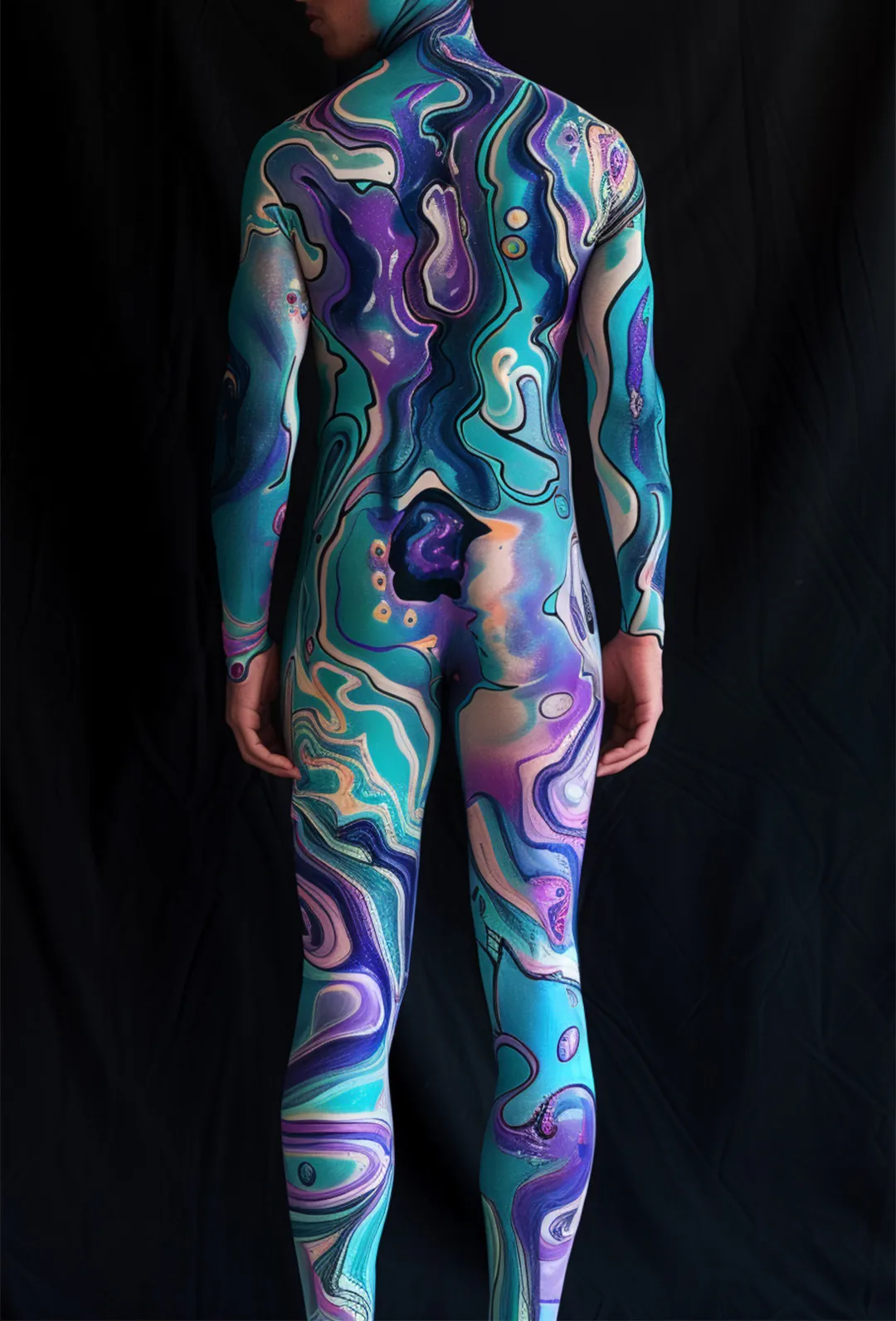Party-Cosplay-Kostüm Party-Kämpfer Elastischer Jumpsuit Halloween Karneval Steampunk Herrenbekleidung Damen Mechanische Rüstung Bodysuits – Detail 13