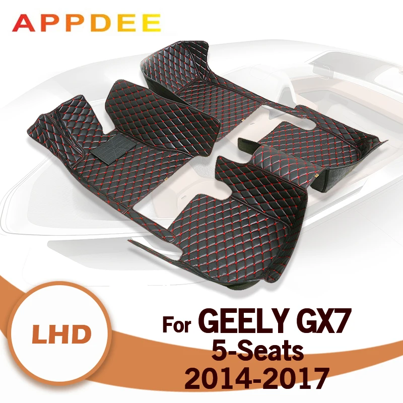 

Автомобильные коврики для Geely GX7 Five Seats 2014 2015 2016 2017, пользовательские автомобильные подушечки для ног, автомобильный ковер, аксессуары для интерьера