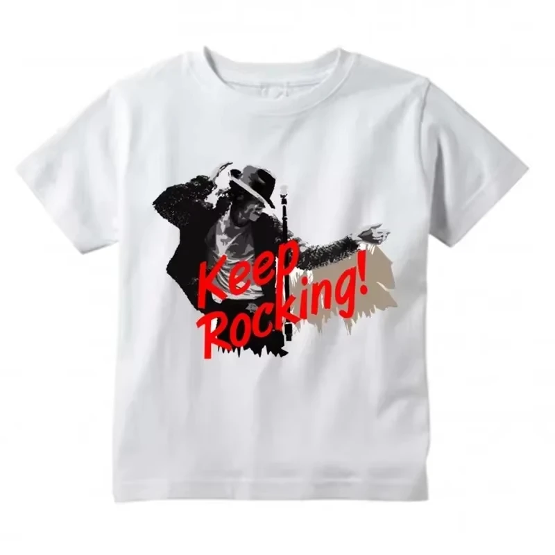 2026 New Michael Jackson Family Matching Oversized Unisex Streetwear T Shirt Pop Music Star Vintage Portrait Singer Graphic Tee