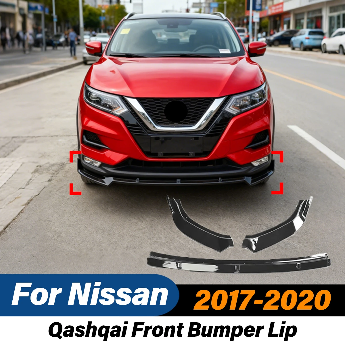 

Для Nissan Qashqai 2017 2018 2019 2020 автомобильный передний бампер, спортивный стиль, сплиттер, спойлер, модификация кузова, аксессуары
