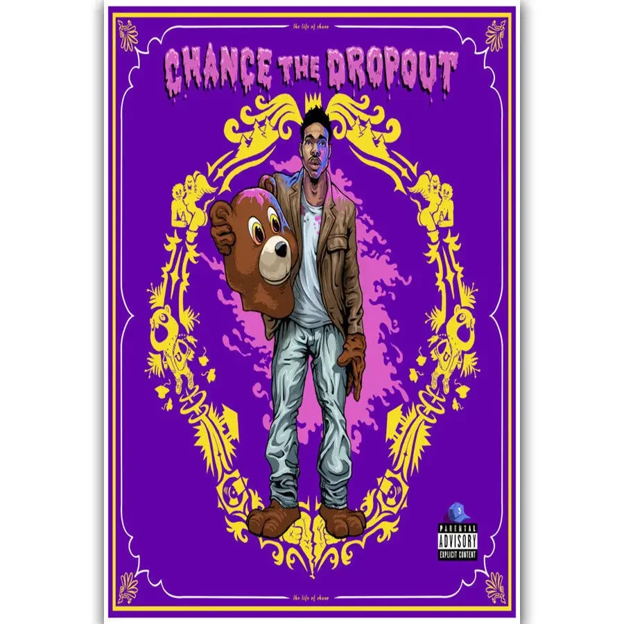 New Chance The Dropout DJ Acid Rap Music-Silk Art Poster Wall Sticker Decoration Gift