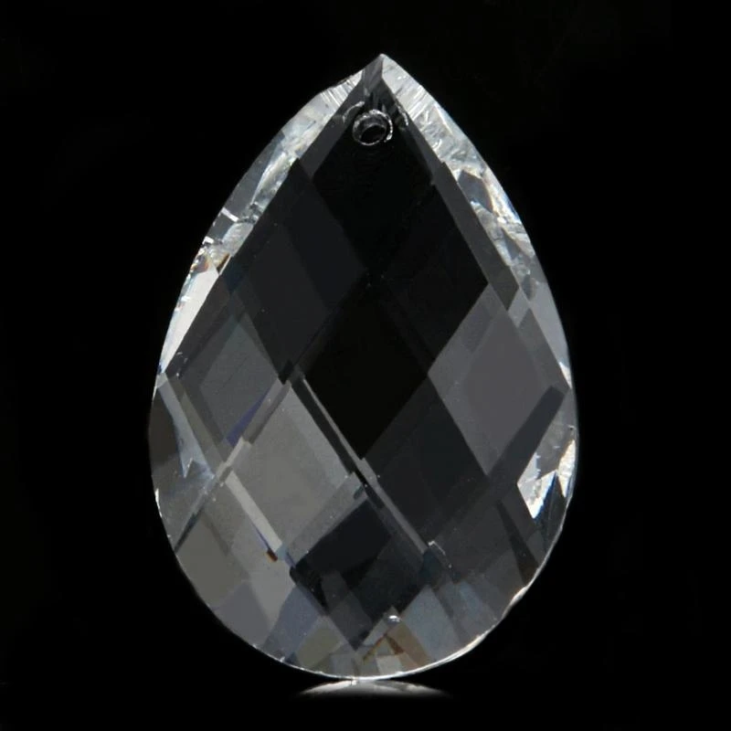 1pc Clear Chandelier Glass Lamp Prisms Parts Hanging Drops Pendants 38mm