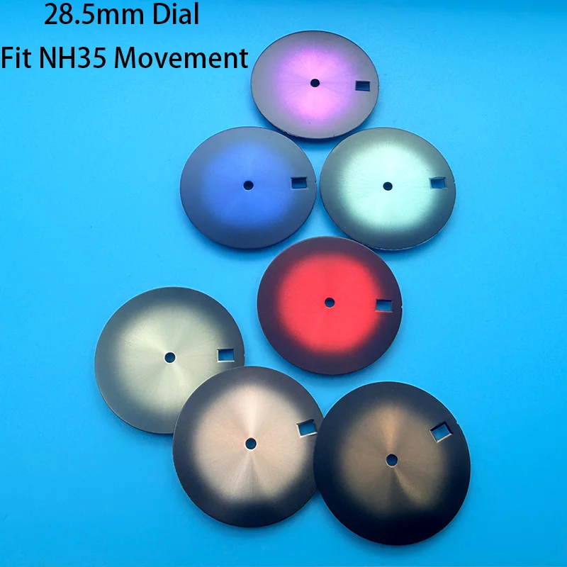 28.5mm dial Sterile Blank With a window Watch Dial Sun pattern Faces For NH35 NH36 7S26 Movement Watch DIY Accessories