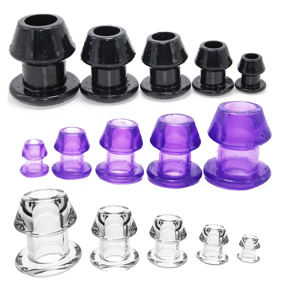 سيليكون المقابس الشرجية جهاز تدليك للبروستاتا محفز لوازم الكبار جوفاء بعقب المكونات استخدام للتدريب الشرجي للكبار الرجال الجنس لعب #1