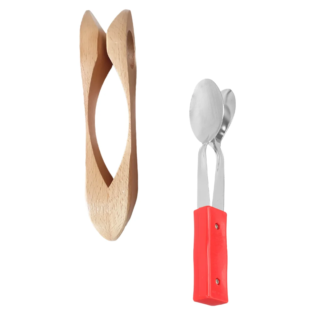 

2 Pcs Music Spoon Instrument Wooden Musical Unique Instruments Percussion for Adults Spoons