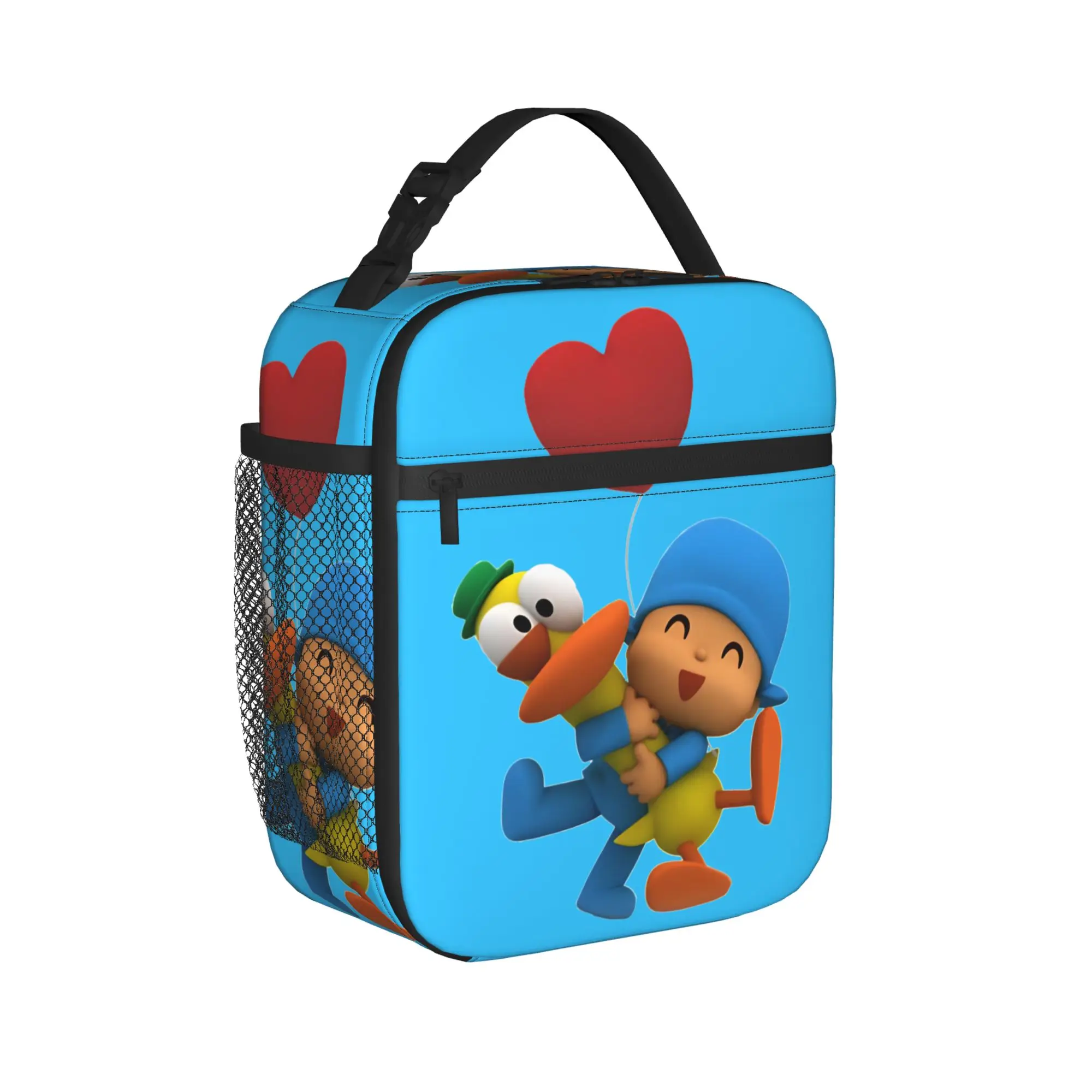 Pocoyoed love   Insulated Lunch Bags High Capacity Reusable Cooler Bag Lunch Box Tote Beach  Picnic Men Women