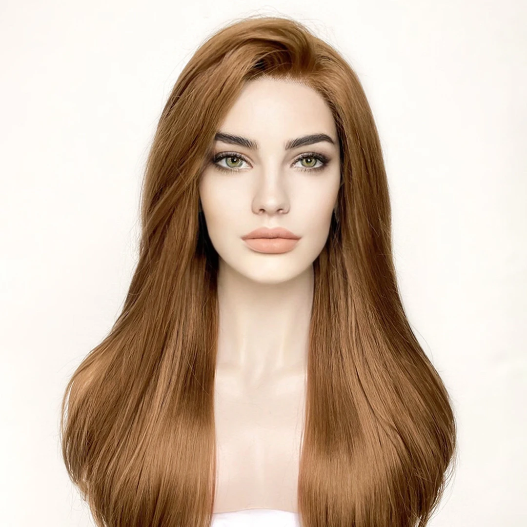 Honey Blonde Synthetic Transparent 13x4 Lace Front Wigs for Black Women Glueless Soft Glueless Long Natural Wigs Daily Wear