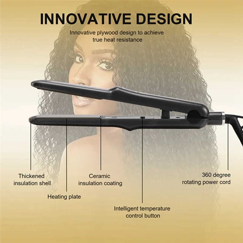 ارتفاع-الشباك الحديد لوحة الذرة مكواة تجعيد لصالون الشعر المنزلي لوحة الذرة بكرات البخار مخصصة لحجم الشعر المملكة المتحدة التوصيل