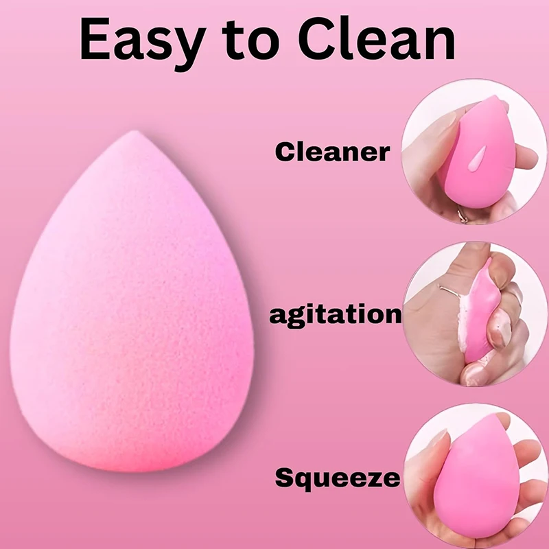 10-Piece Beauty Sponge Set - Dual-Use for Liquid/Powder - Color-Safe & Non-Shedding