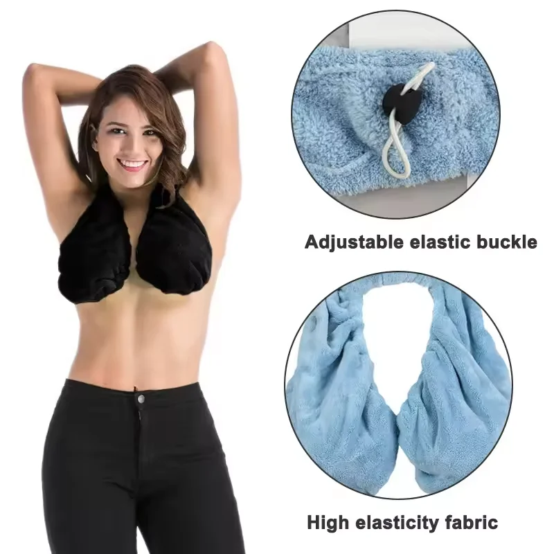 Women's Breathable Sexy Underwear Hanging Neck Wrap Chest Towel Large Chest Exposed Tube Top Style Sweat Absorbent Bra