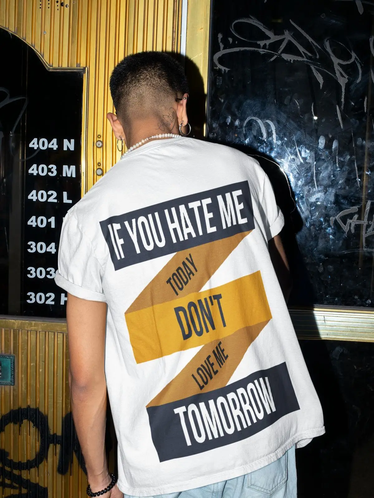 Minimalist Contrast Color High Street Short Sleeve Couple Summer White Basic T-Shirt by Wang Studio Fashion Accessories
