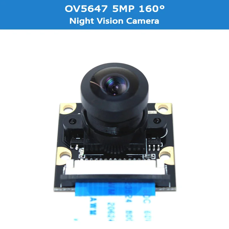 Raspberry Pi Nachtsichtkamera mit 2 Infrarotlicht 5 MP OV5647 Webcam 75 175 IR-CUT-Kamera für Raspberry Pi 4B 3B+ 3B Zero