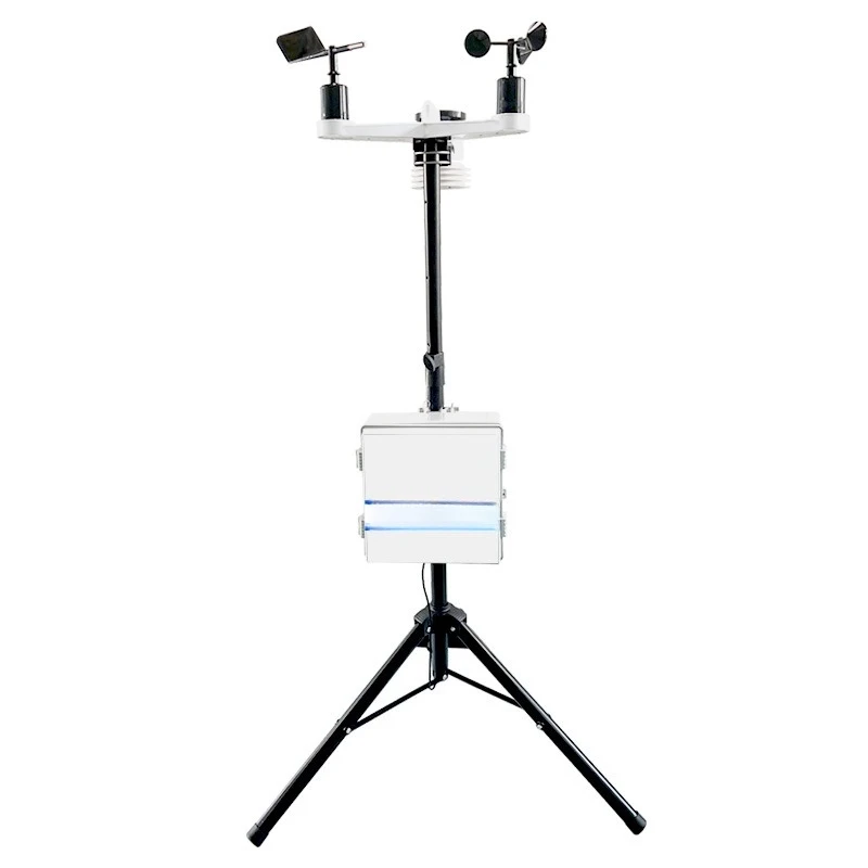 

Mechanical portable weather station outdoor automatic wind speed to rainfall agricultural campus climate environment observer