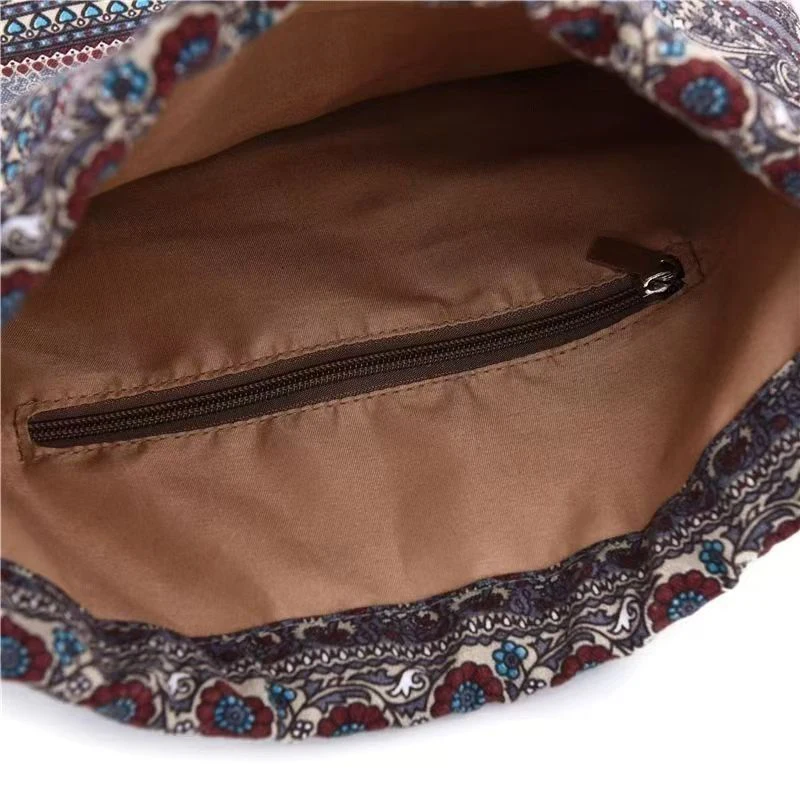Cotton Fabric Backpack Female Gypsy Bohemian Unisex Bundle Rope Sport Backpack School Bags Travel Beach Bags For Men Women - view 3