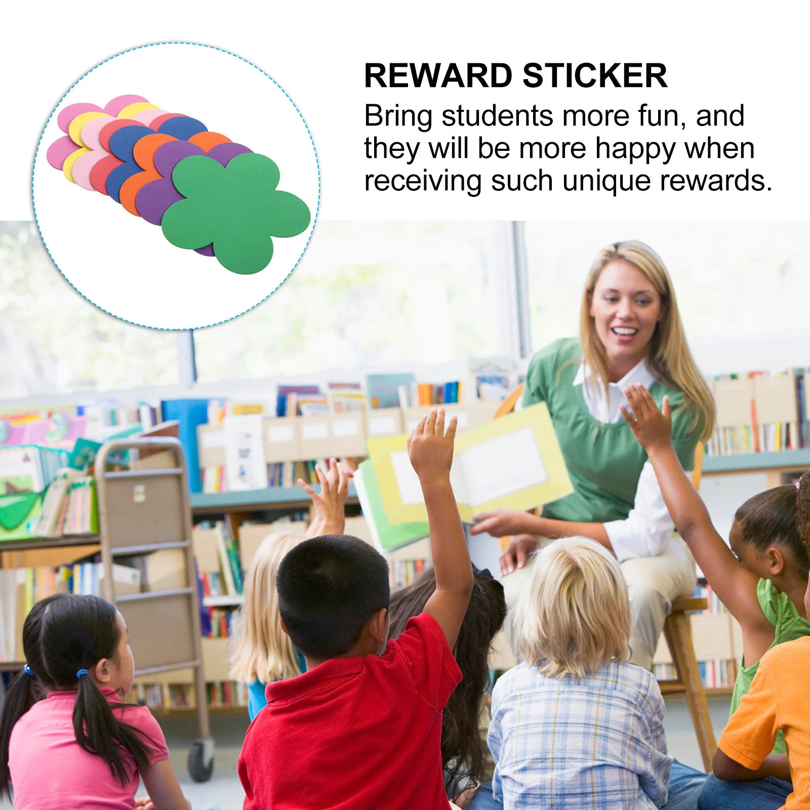 

40 шт. наклейки в форме цветка, самоклеящиеся похвальные декоративные наклейки премиум-класса для учебных пособий в классе