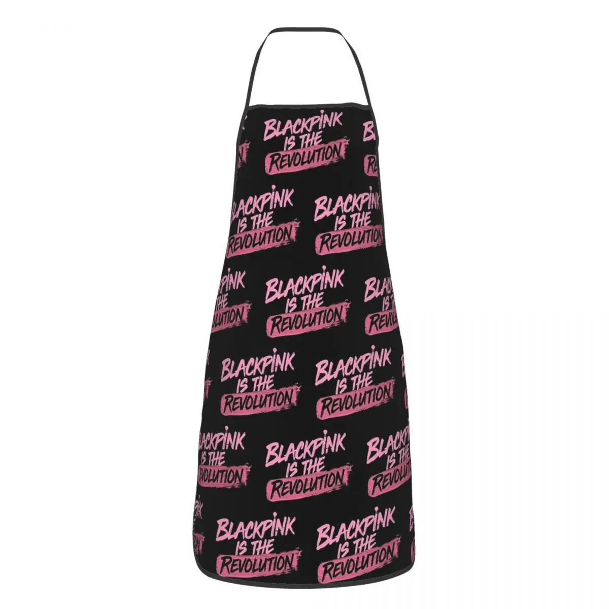 Custom Funny Pinks Kpop Blacks Is The Revolution Logo Bib Apron  Unisex Kitchen Chef Tablier Cuisine for Cooking Baking Painting