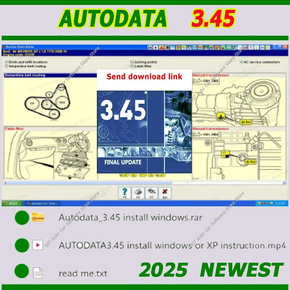 

2025 Autodata 3.45 Auto Repair Software - Newest Version with Wiring Diagrams Data Install Video Guide And Help