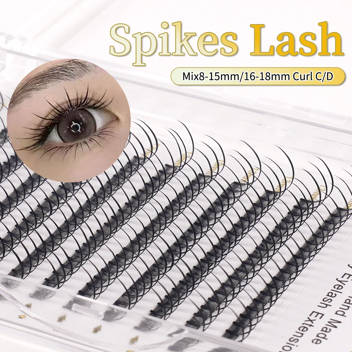 240 Fans Premade Eyelash Extensions 0.07mm Soft Volume Clusters A/M Shape C/D Curl Spiky Wispy Lashes Easy Grafting for Salon Us