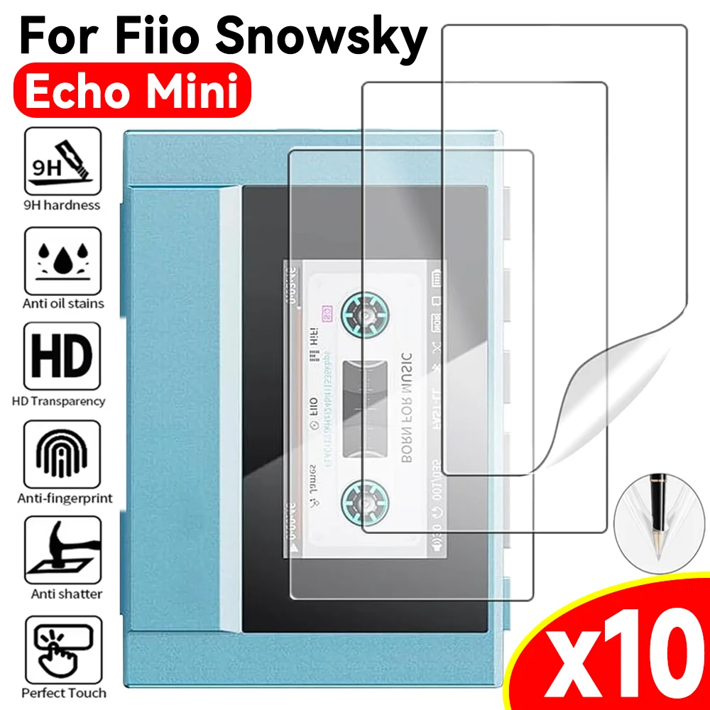 2-10pcs for Fiio Snowsky Echo Mini Player PET Soft Film Screen Protector Anti-Scratch Protective Films HD Clear Film Not Glass