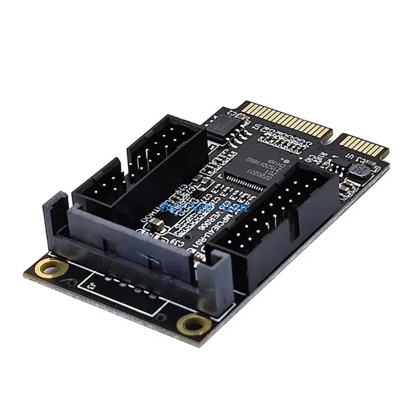 20CE Mini PCIe to Twin 19-Pin Front Panel Adapter Miniature 4Pin/ Power