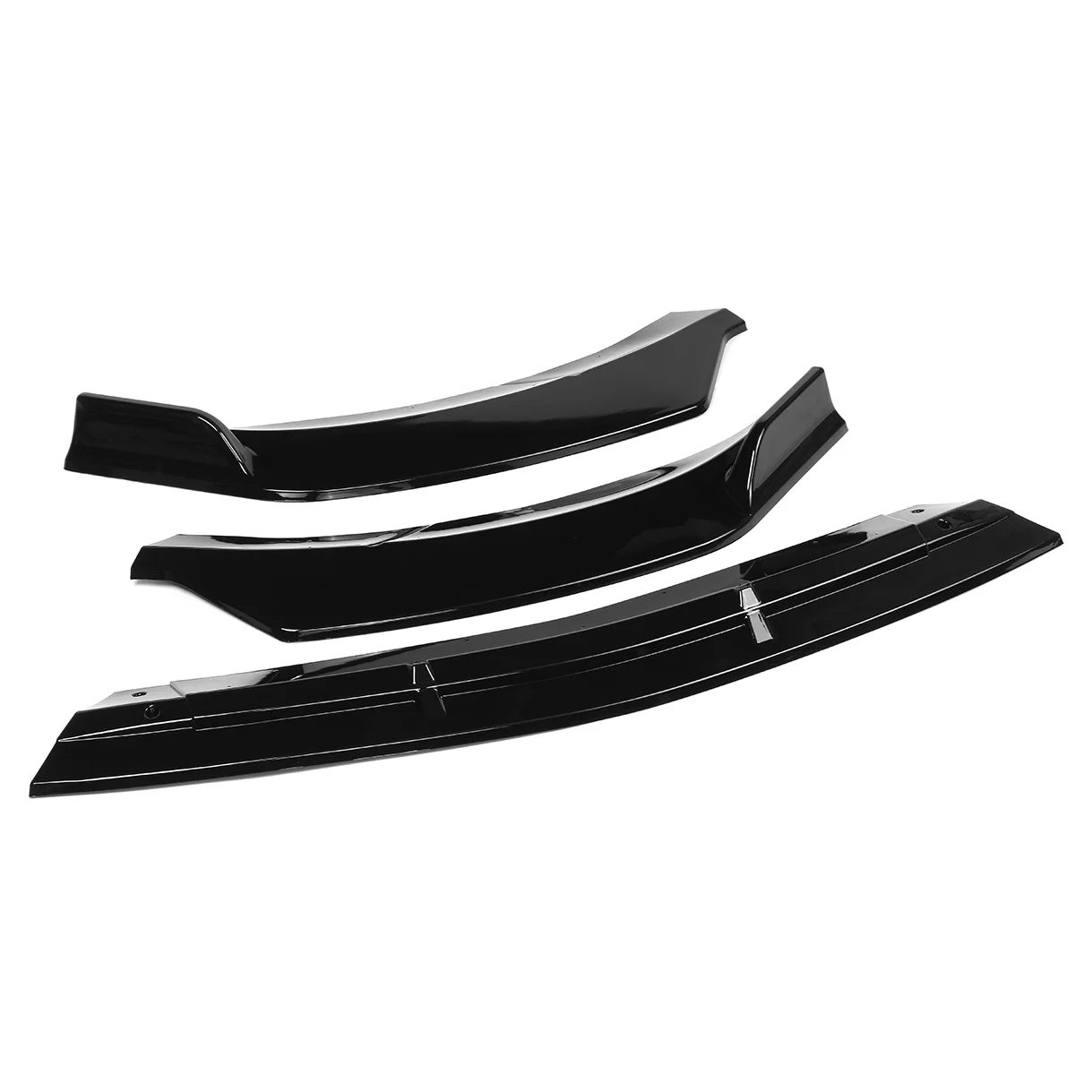 3Pcs Glossy Black Front Bumper Protector Lip Spoiler Covers Trim For Mercedes Benz CLA-Class W117 2016 2017 2018 2019 2020