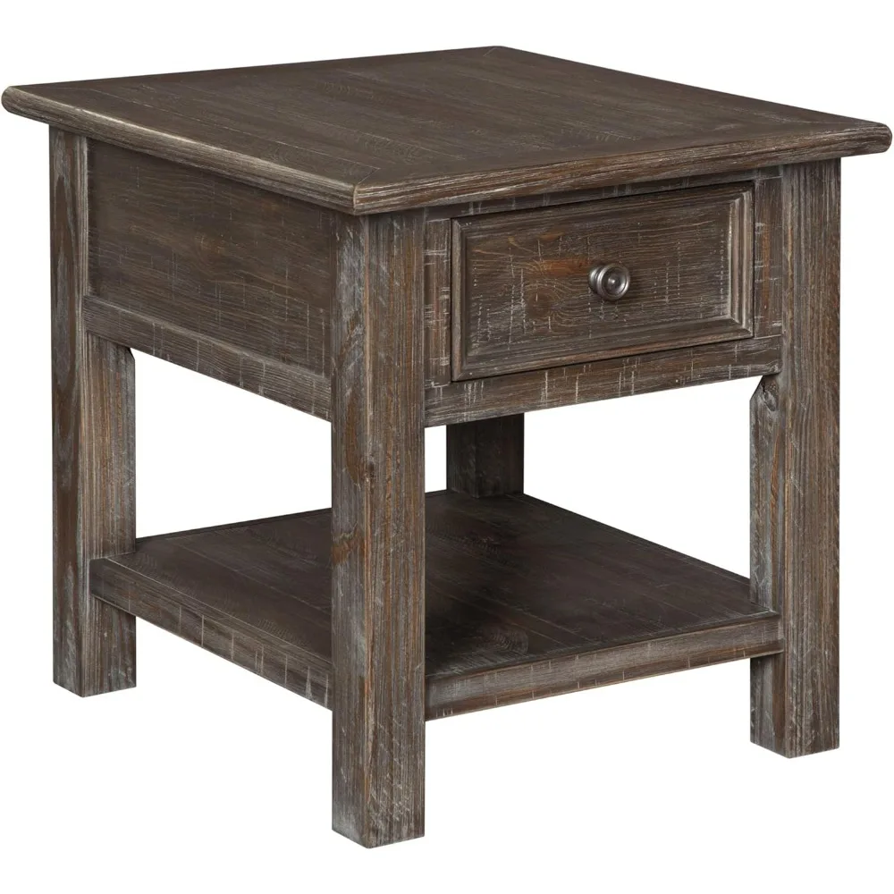 

Wyndahl Rustic Rectangular End Table, Distressed Dark Brown Finish