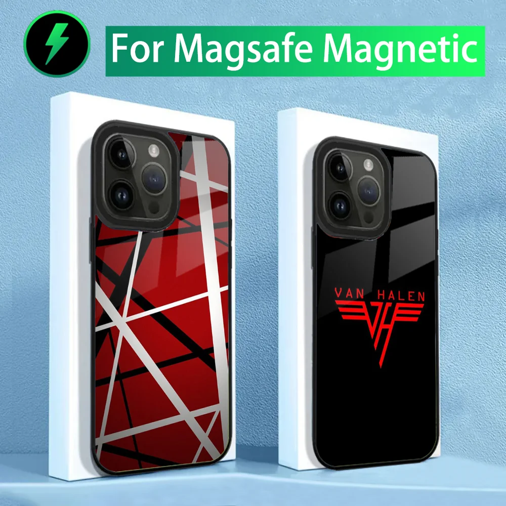 Guitar E-Eddie Van H-Halen Phone Case For iPhone 15,14,13,12,11,Plus,Pro,Max Mini Magsafe Magnetic Wireless Charging