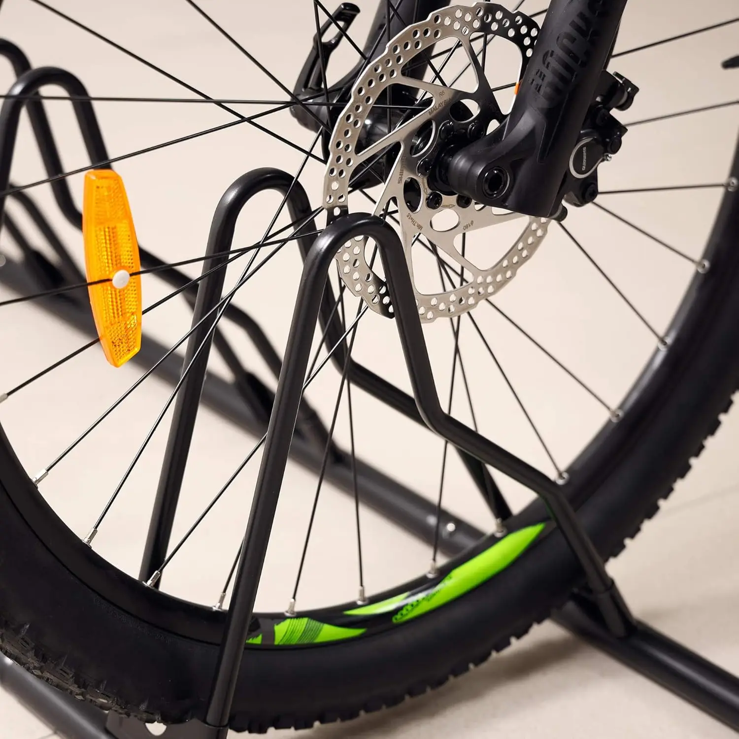 Bicycle Floor Parking Rack Stand for MTB Road Bike Indoor Home Garage Storage Holds 6 Bikes