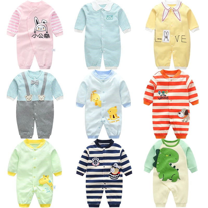 

2023 Newborn Bodysuit Baby Clothing Boy Girl items Cotton Toddler Sleepwear Baby Boy Clothes 0 To 24 Months Baby Clothes