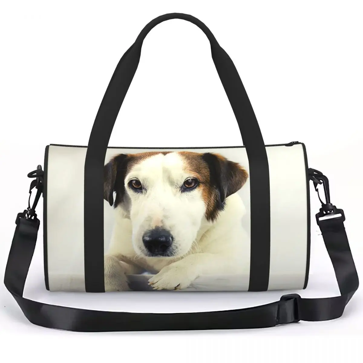 Dog Jack Russell Terrier Photo Luggage Bag Large Capacity Duffle Tote Bag Handbags Gym Bags Fitness Bag for Boys Girls