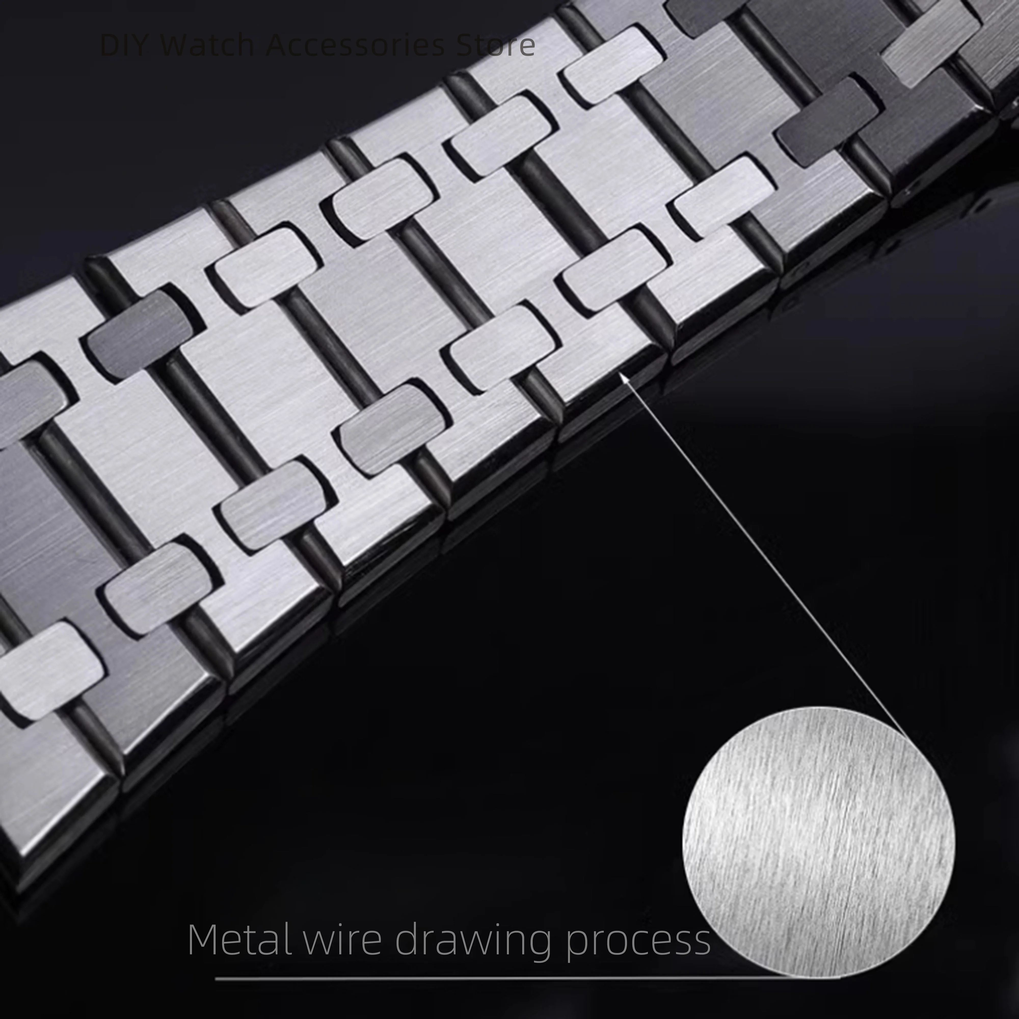 26 ミリメートル時計ストラップステンレス鋼時計バンドロイヤルオーク時計ストラップ折りたたみバックル固体リストバンド交換用時計ブレスレット