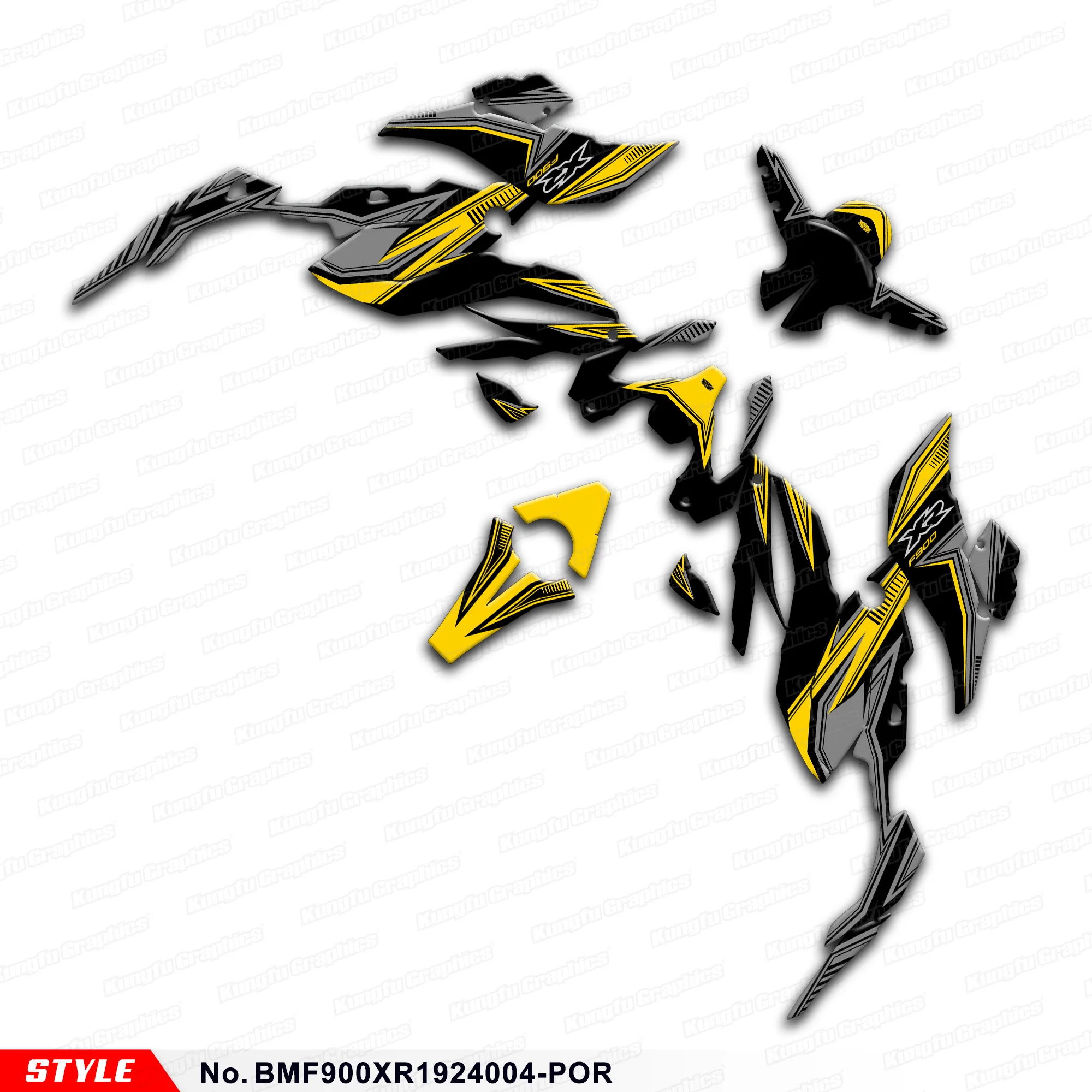 

Комплект виниловых наклеек для мотоцикла с персонализированной графикой послепродажного обслуживания для F900XR 2019 2020 2021 2022 2023 2024, BMF900XR1924004-POR