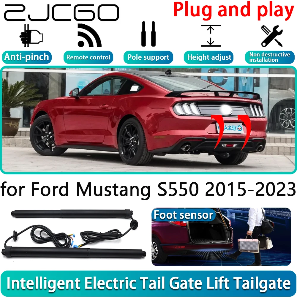 

ZJCGO for Ford Mustang S550 2015-2023 Car Electric Powered Tailgate Power Liftgate Automatic Tailgate System With Foot Sensor