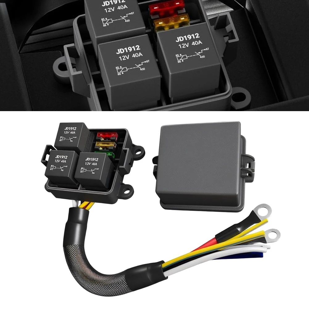 3-Channel Waterproof Relay Control Box for 12V 24V DC Applications in Automotive Truck and Marine Electrical Systems