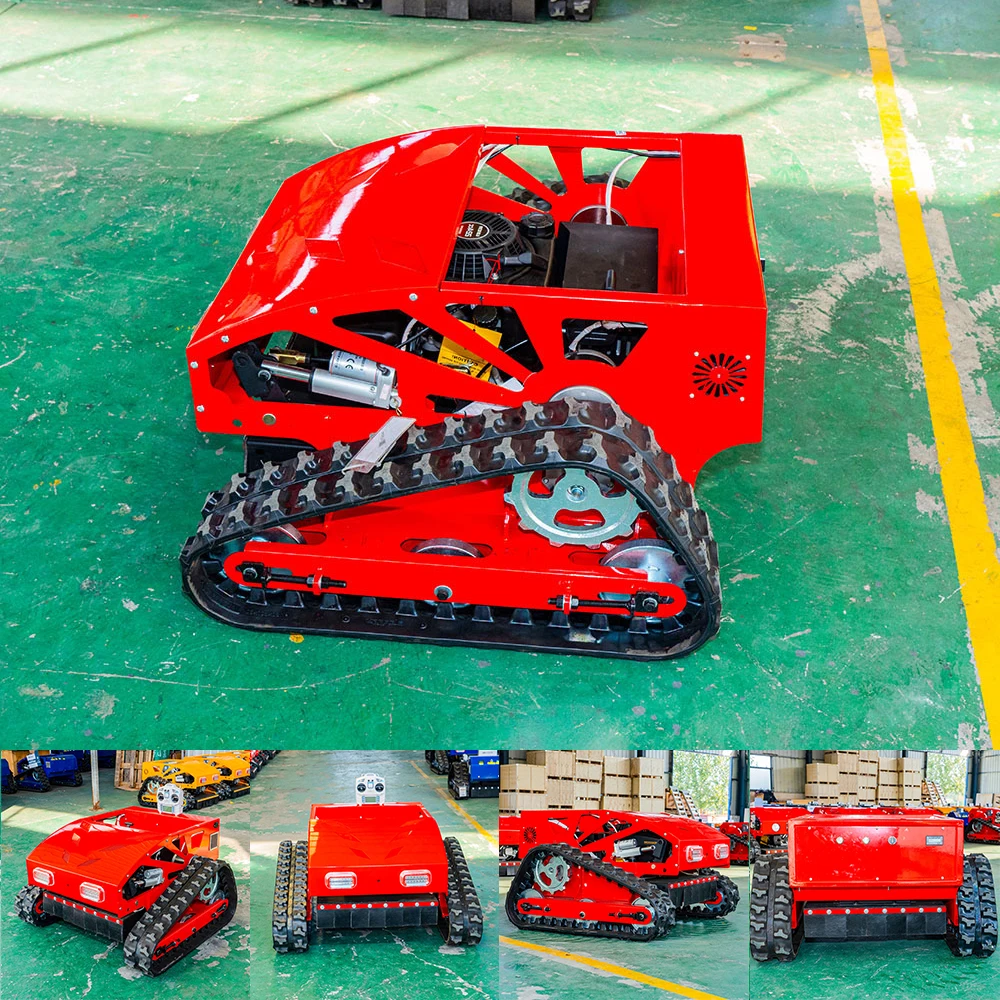 

High Quality 48V Agricultural 900mm CE-Certified Cordless 4-Stroke Tracked Grass Cutter Crawler Remote Control Robot Lawn Mower