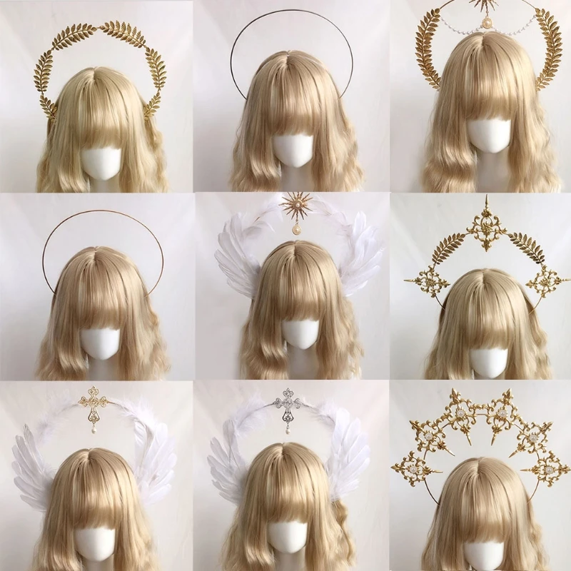 Gorgeous Sun Godmother's Crown Lolita KC Notre Dame Virgin Mary Halo Princess Queen Pope Tiara Headband