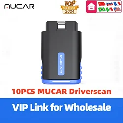 10PCS MUCAR Driverscan OBD2 Scanner Full System Diagnostic Tools 15 Resets Action Test Vehicle Code Reader VS MUCAR BT200