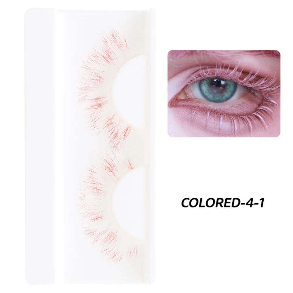 1/3 Pairs New Blue Pink Colorful Eyelashes Fluffy Handmade Fake Lashes Natural Long Eye Extension Tools for Women Girls and COS