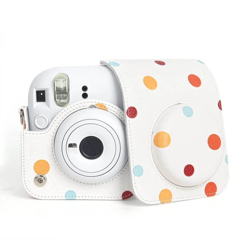Fujifilm Film Mini12 Camera Bag, With Shoulder Strap, Dust And Scratch Proof, Colorful Dot Fresh And Portable Photography Bag.