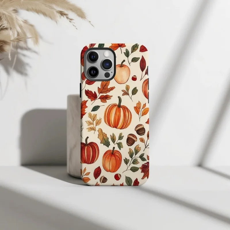 Autumn Pumpkin Harvest Phone Case For IPHONE 16 15PRO MAX 14 13 12 11 Acrylic TPU Two in one magnetic Phone Cases