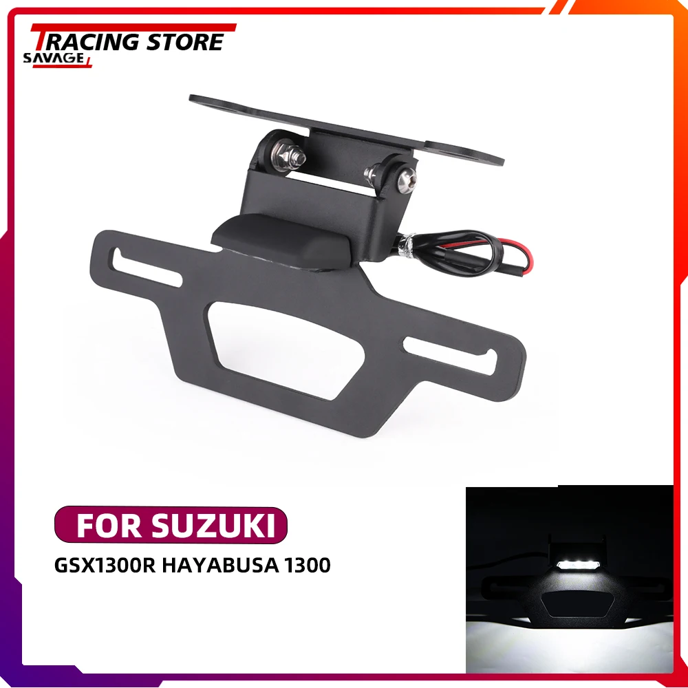 

For Suzuki GSX1300R Hayabusa 1300 Adjustable Foldable Tail Tidy Fender Eliminator License Plate Holder with License Plate Light