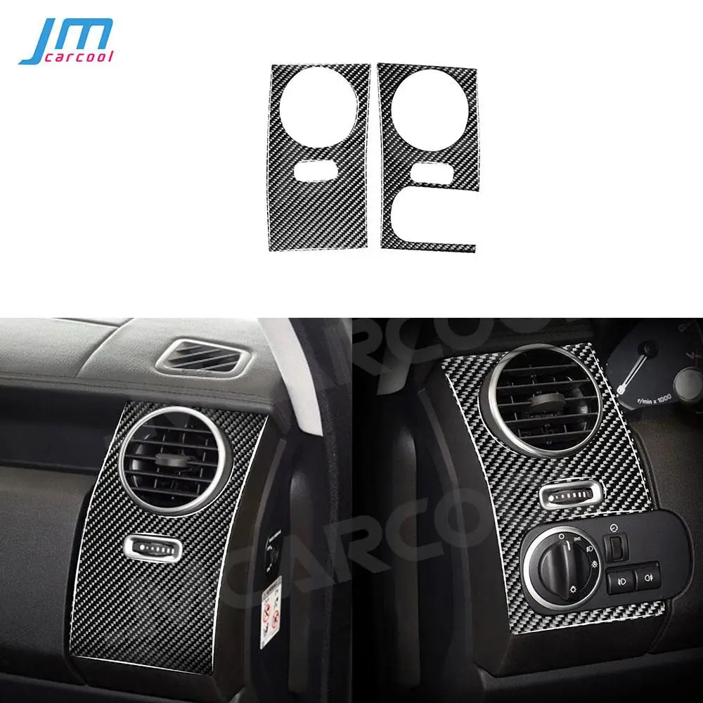 

Car Front Central Control AC Outlet Air Vent Carbon Fiber Trim Frame Cover Stickers For Land Rover Discovery 4 LR4 2010-2016