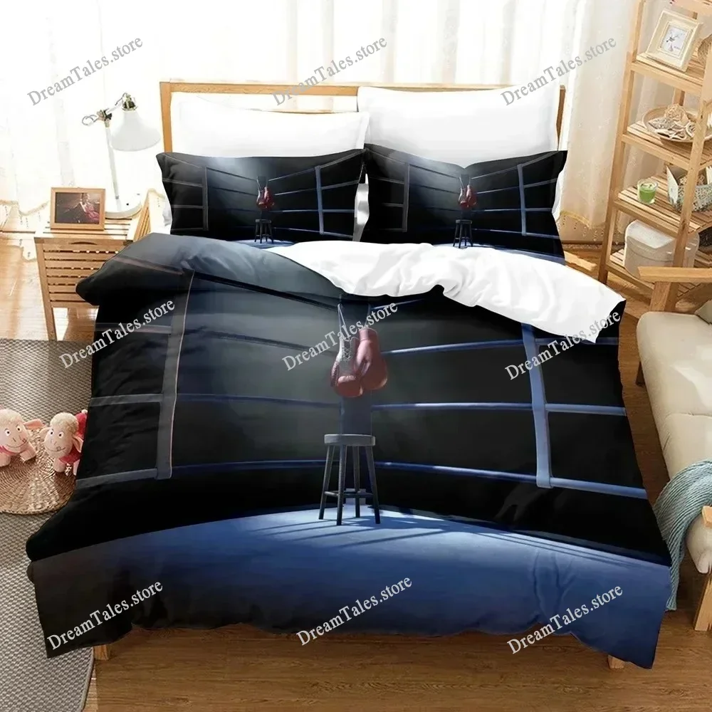 3D Print Boxing Bedding Set Boys Girls Twin Queen King Size Duvet Cover Pillowcase Bed Boys Adult Home Textileextile Luxury Gift