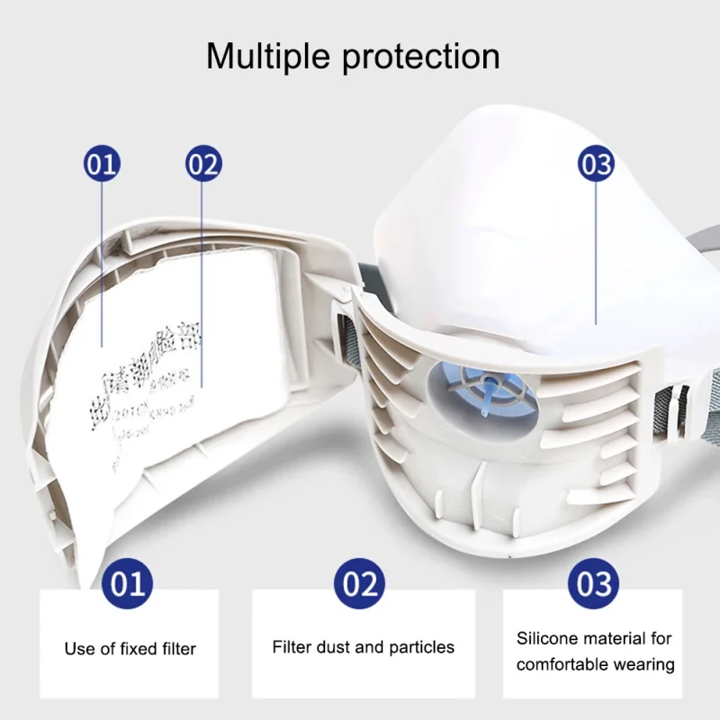 Dust masks with filter cotton, industrial construction dust masks, anti-pollution and safety dust masks