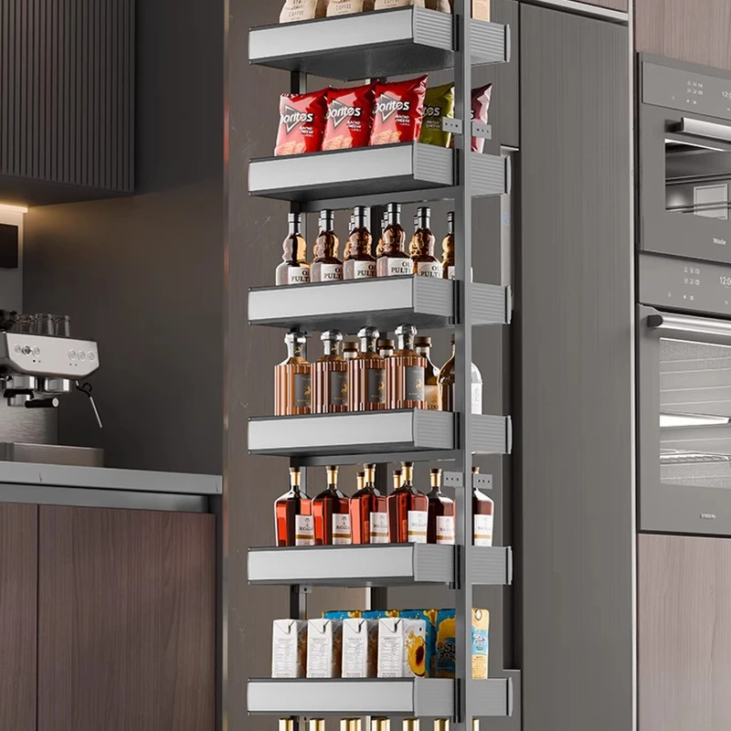 

Kitchen High Cabinet Snacks Pull Basket Cabinet High Depth Heaven and Earth Drawer Interlocking Rack