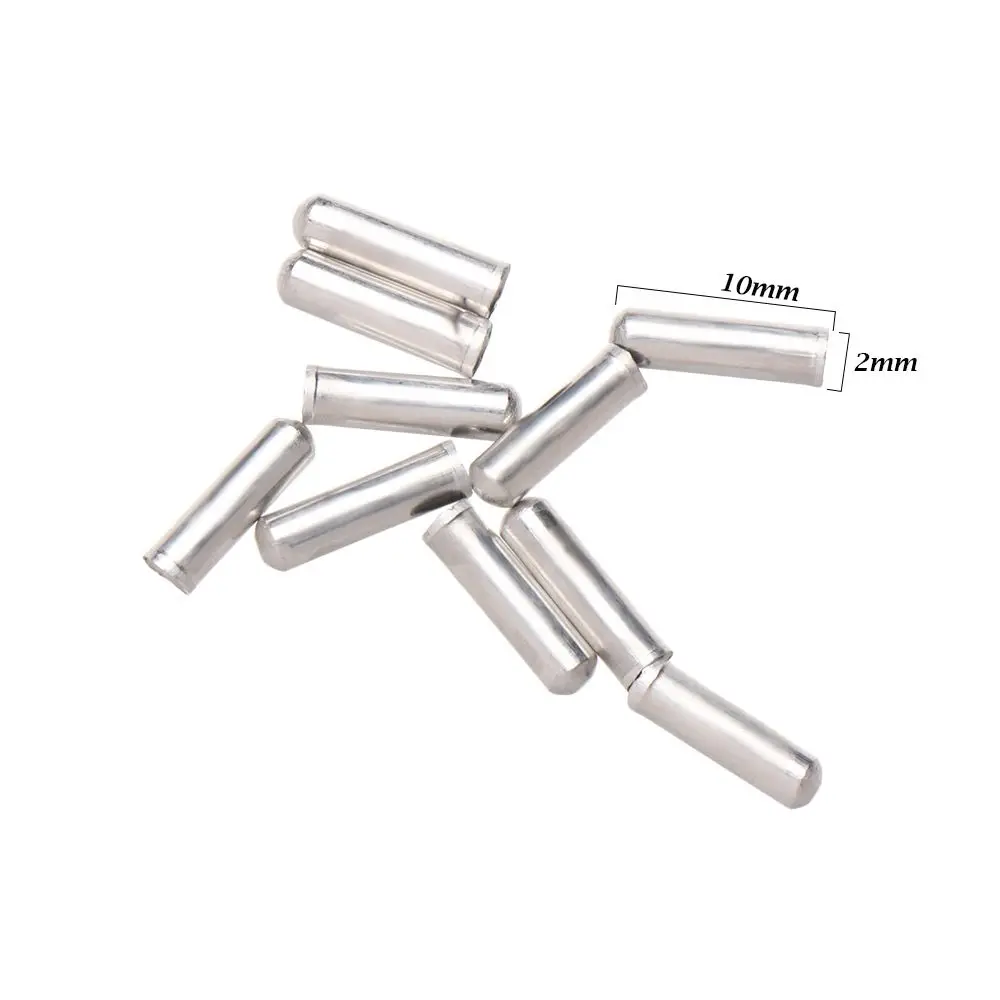 알루미늄 합금 MTB 자전거 브레이크 케이블 팁, 자전거 브레이크 시프터 내부 케이블 팁, 와이어 엔드 캡 크림프, 자전거 부품, 100 개